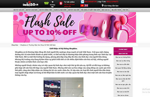Top 5 website mua đồ chơi tình dục cam kết che tên là Shopkiss.vn